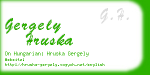 gergely hruska business card